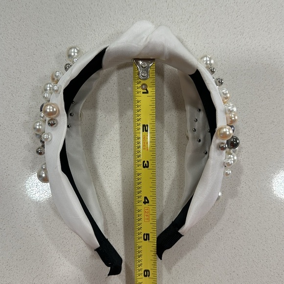 NWOT Etsy White with Vegan Pearls Headband OS main image 11